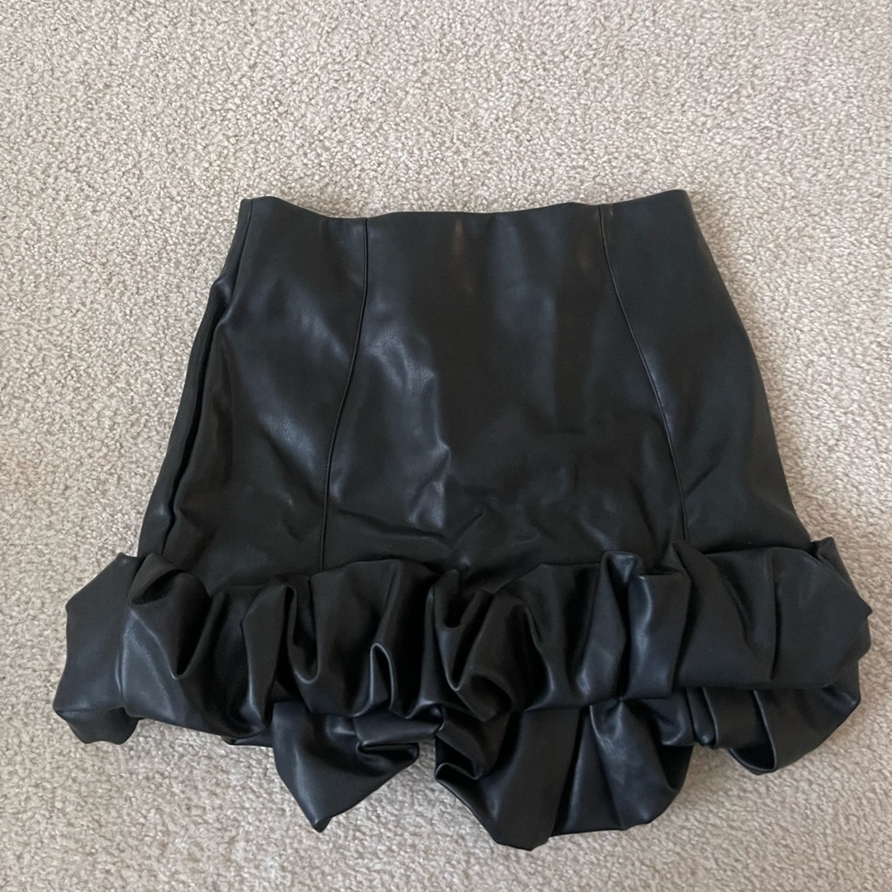 House of CB Leather Mini Skirt
